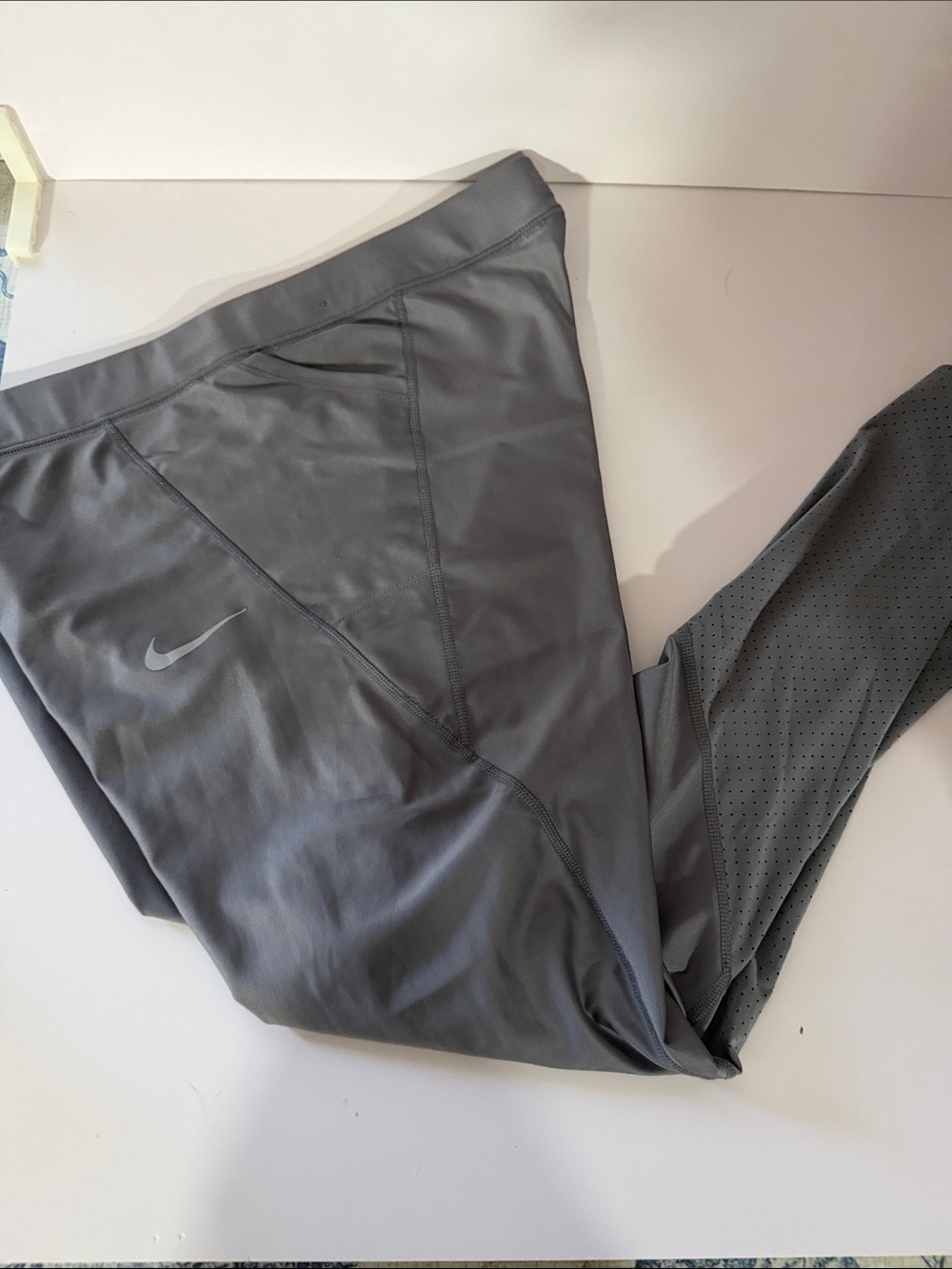 Nike Gray Perforated Training Leggings